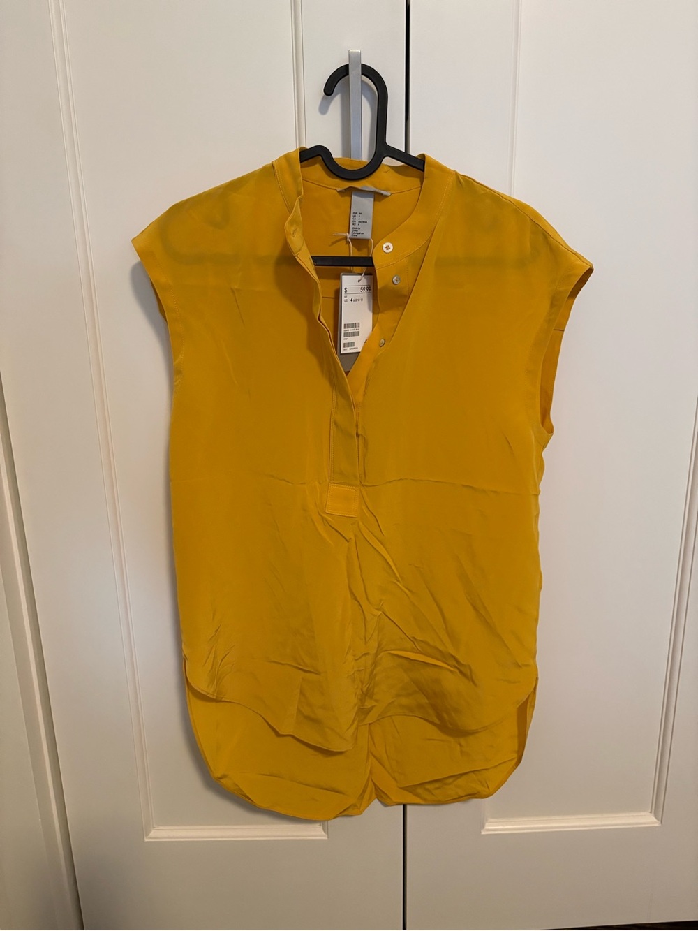 Yellow Silk Long Blouse